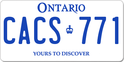 ON license plate CACS771