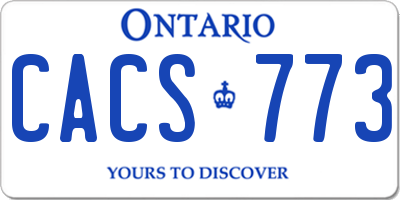 ON license plate CACS773