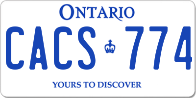 ON license plate CACS774