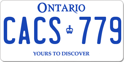 ON license plate CACS779