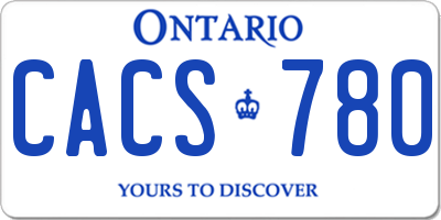 ON license plate CACS780