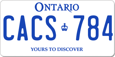 ON license plate CACS784