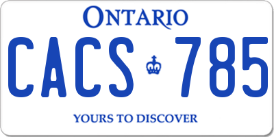 ON license plate CACS785