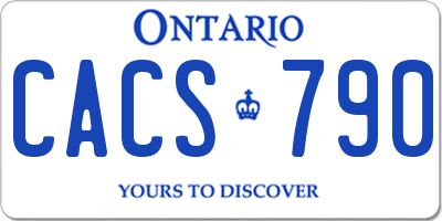 ON license plate CACS790