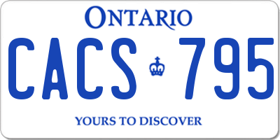 ON license plate CACS795