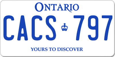 ON license plate CACS797