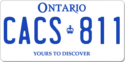 ON license plate CACS811