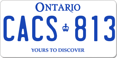 ON license plate CACS813