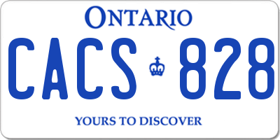 ON license plate CACS828