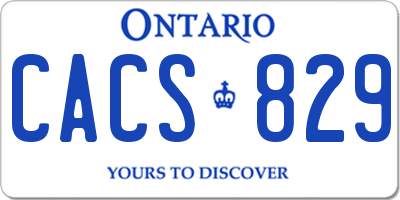 ON license plate CACS829