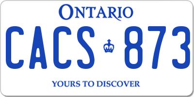 ON license plate CACS873