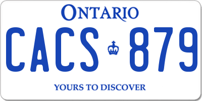 ON license plate CACS879