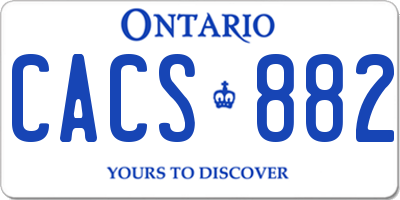 ON license plate CACS882