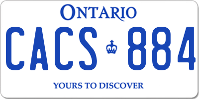 ON license plate CACS884