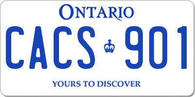 ON license plate CACS901