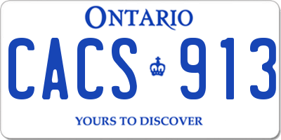 ON license plate CACS913