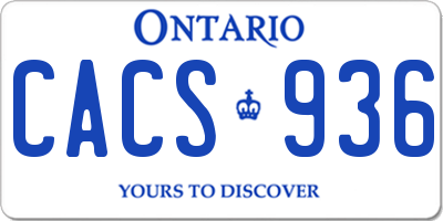 ON license plate CACS936