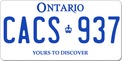 ON license plate CACS937