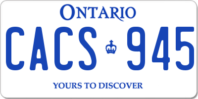 ON license plate CACS945