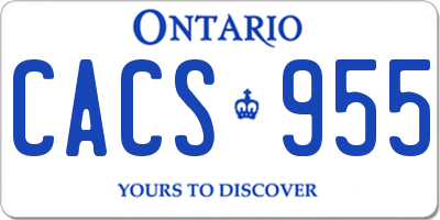 ON license plate CACS955