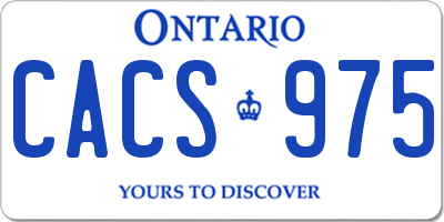 ON license plate CACS975