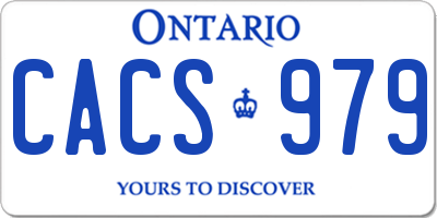 ON license plate CACS979