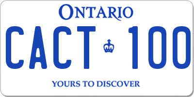 ON license plate CACT100