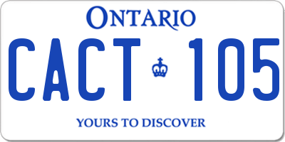 ON license plate CACT105