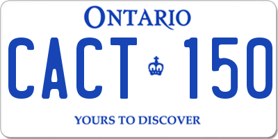 ON license plate CACT150