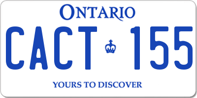 ON license plate CACT155