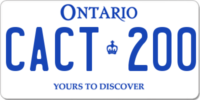 ON license plate CACT200