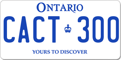 ON license plate CACT300