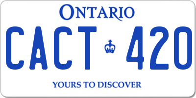 ON license plate CACT420