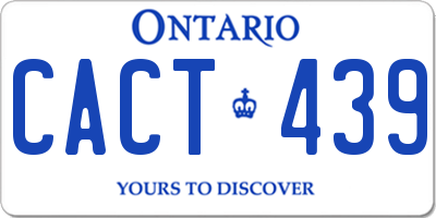 ON license plate CACT439