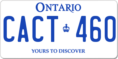 ON license plate CACT460