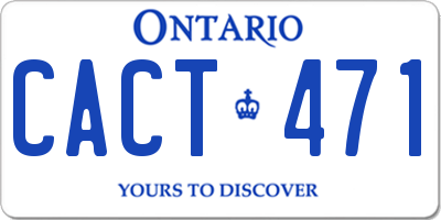 ON license plate CACT471