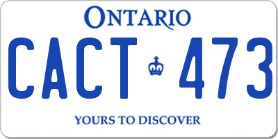 ON license plate CACT473