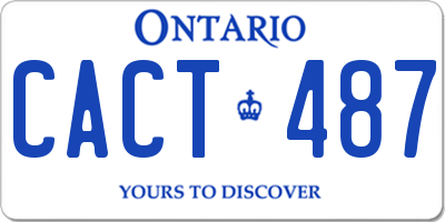 ON license plate CACT487