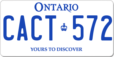 ON license plate CACT572