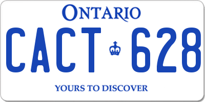 ON license plate CACT628