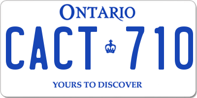 ON license plate CACT710