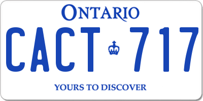 ON license plate CACT717