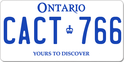 ON license plate CACT766