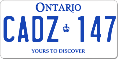 ON license plate CADZ147