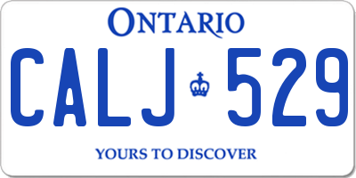 ON license plate CALJ529