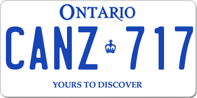 ON license plate CANZ717