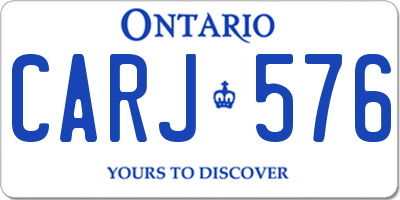 ON license plate CARJ576