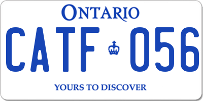 ON license plate CATF056