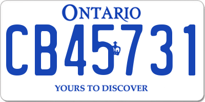 ON license plate CB45731