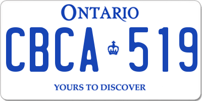 ON license plate CBCA519